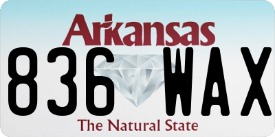 AR license plate 836WAX