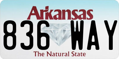 AR license plate 836WAY