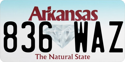 AR license plate 836WAZ