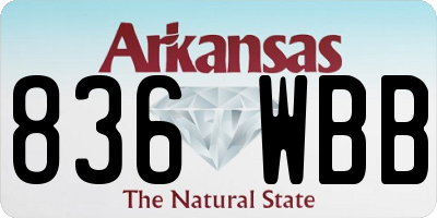 AR license plate 836WBB
