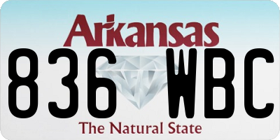 AR license plate 836WBC
