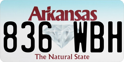 AR license plate 836WBH