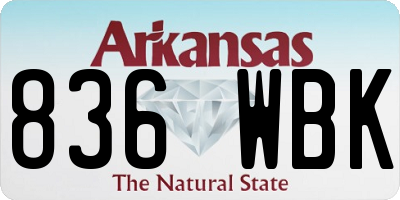 AR license plate 836WBK