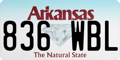 AR license plate 836WBL