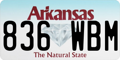 AR license plate 836WBM