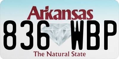 AR license plate 836WBP