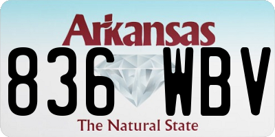 AR license plate 836WBV