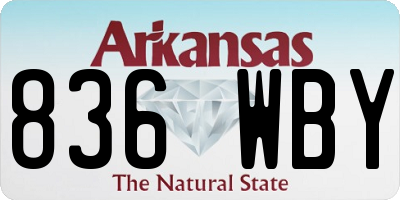 AR license plate 836WBY