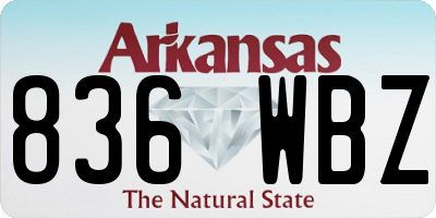 AR license plate 836WBZ
