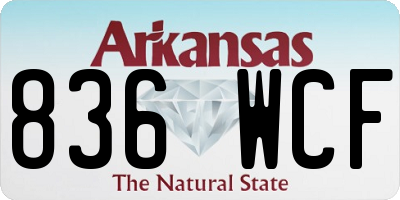 AR license plate 836WCF