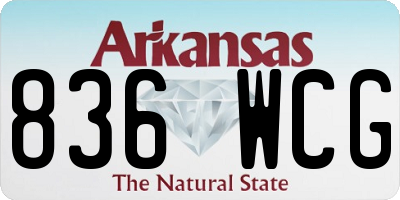 AR license plate 836WCG