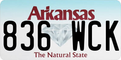 AR license plate 836WCK