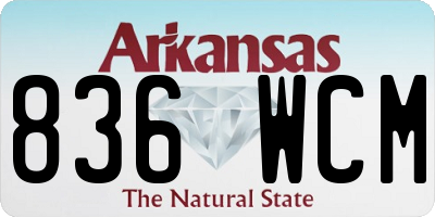 AR license plate 836WCM
