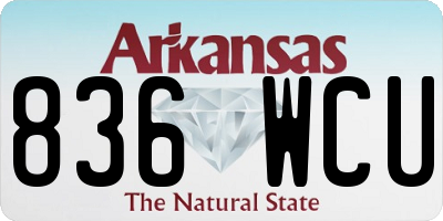 AR license plate 836WCU