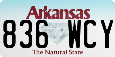 AR license plate 836WCY