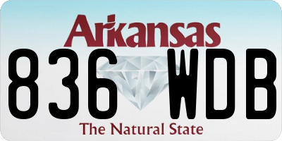 AR license plate 836WDB