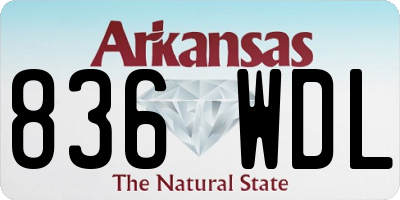 AR license plate 836WDL