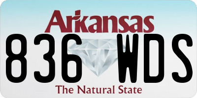 AR license plate 836WDS