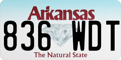 AR license plate 836WDT