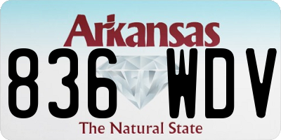 AR license plate 836WDV