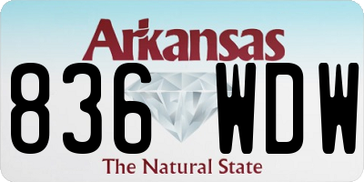 AR license plate 836WDW