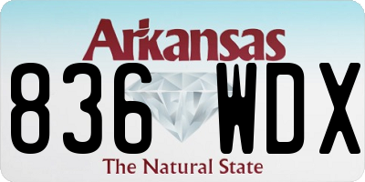 AR license plate 836WDX