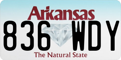 AR license plate 836WDY