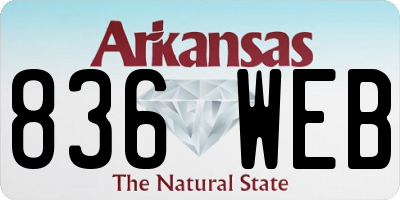 AR license plate 836WEB