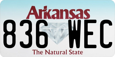 AR license plate 836WEC
