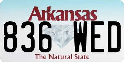 AR license plate 836WED