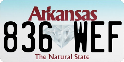 AR license plate 836WEF