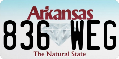 AR license plate 836WEG