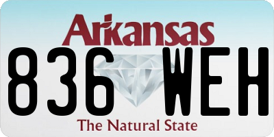 AR license plate 836WEH
