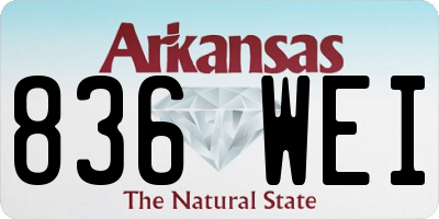 AR license plate 836WEI