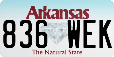 AR license plate 836WEK