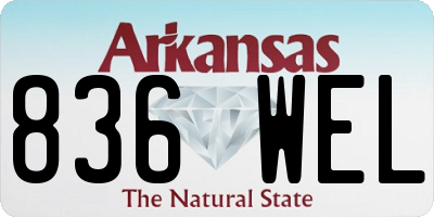 AR license plate 836WEL