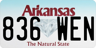 AR license plate 836WEN