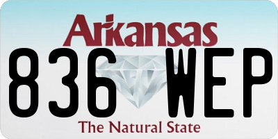 AR license plate 836WEP