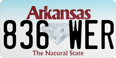 AR license plate 836WER