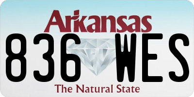 AR license plate 836WES