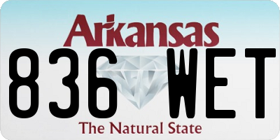 AR license plate 836WET
