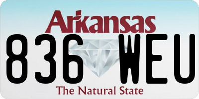 AR license plate 836WEU