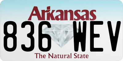 AR license plate 836WEV