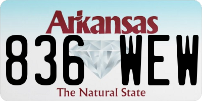 AR license plate 836WEW