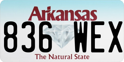 AR license plate 836WEX