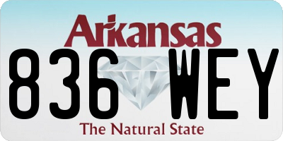 AR license plate 836WEY