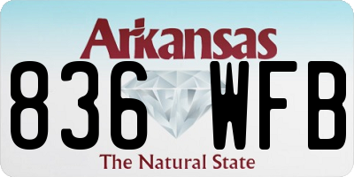 AR license plate 836WFB