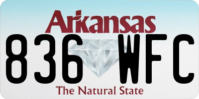 AR license plate 836WFC