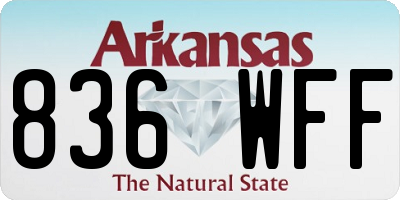 AR license plate 836WFF