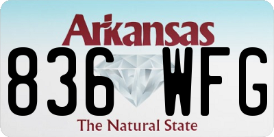 AR license plate 836WFG